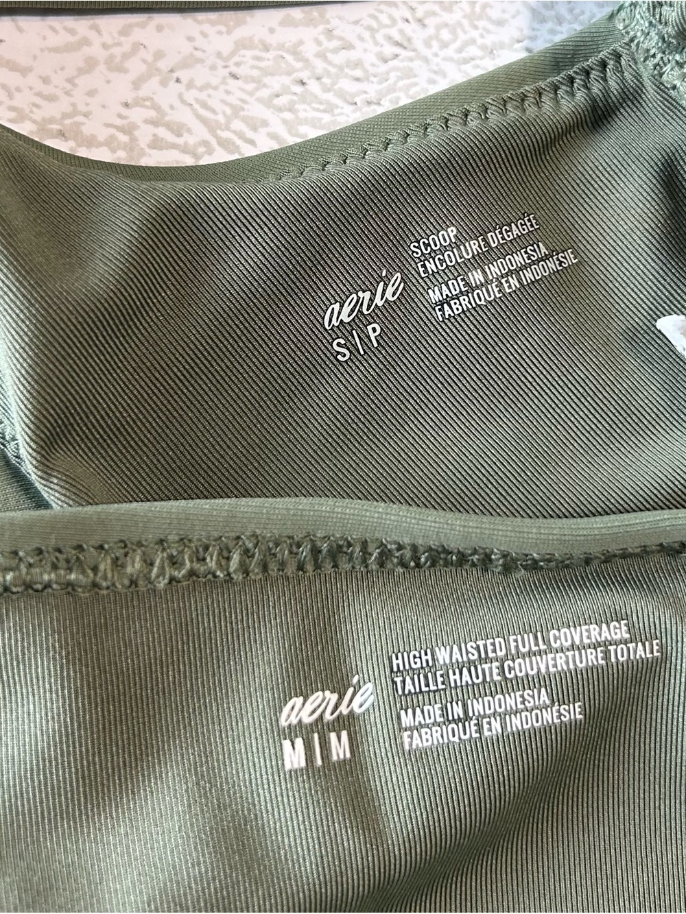 aerie Olive Green High Waist Bikini Set - Picture 8 of 8